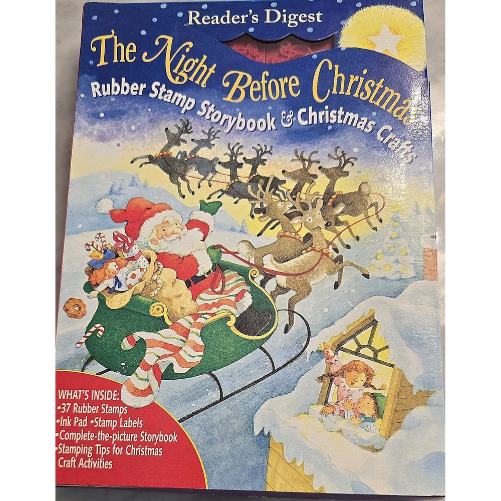 1996 Reader's Digest‎ The Night Before Christmas Rubber Stamp Storybook & Crafts